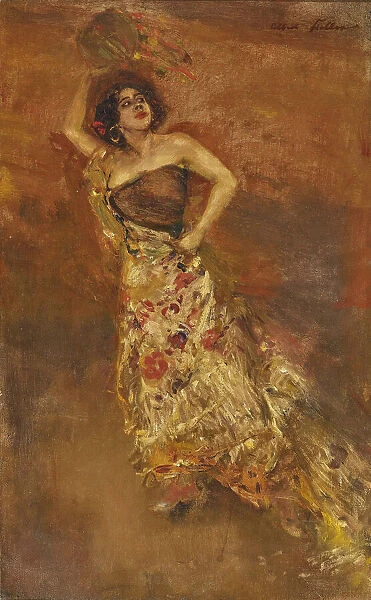 Spanish dancer Caroline Otero as Carmen. Creator: Keller, Albert von (1844-1920)