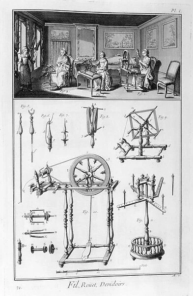 Spinnin wheel, 1751-1777