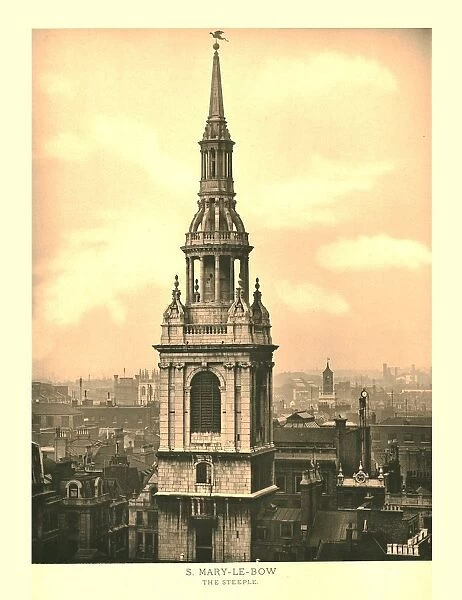 St Mary-Le-Bow, The Steeple, mid-late 19th century. Creator: Unknown