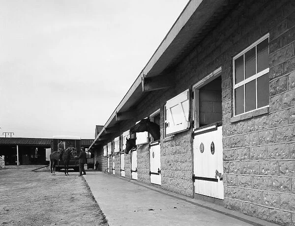Stables at a residence in Sprotbrough, near Doncaster, South Yorkshire, 1966. Artist