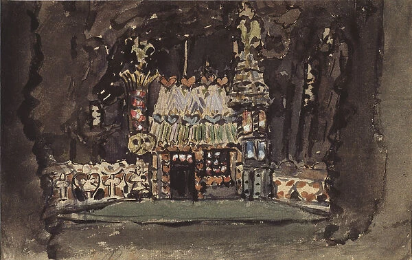 Stage design for the opera Hansel und Gretel by E. Humperdinck, 1895. Artist: Vrubel, Mikhail Alexandrovich (1856-1910)