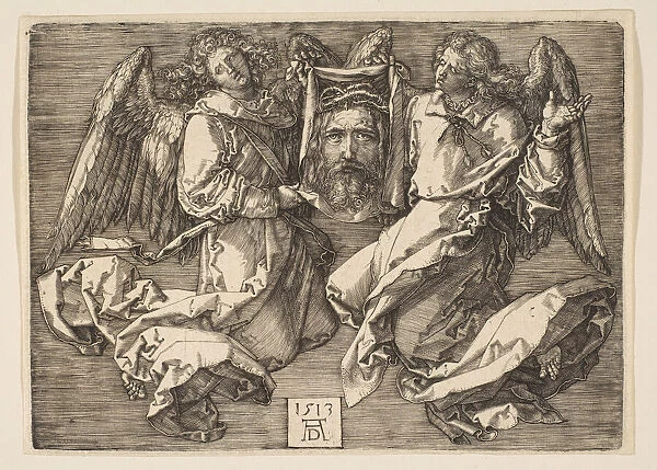 The Sudarium Displayed by Two Angels, 1513. Creator: Albrecht Durer