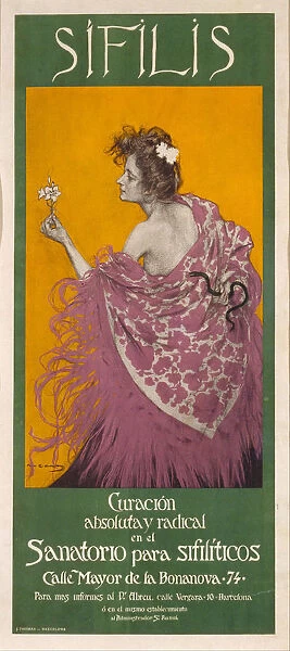 Syphilis (Poster). Artist: Casas, Ramon (1866-1932)