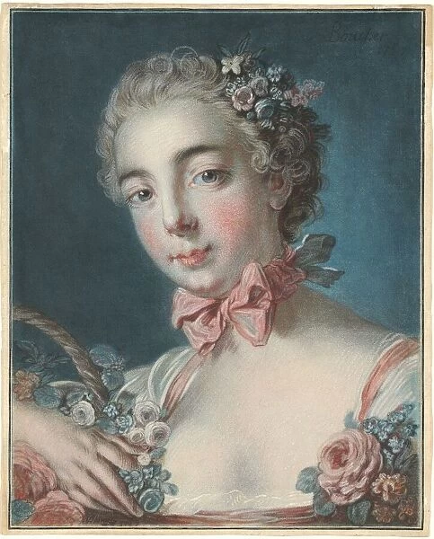 Tete de Flore (Head of Flora), 1769. Creator: Louis Marin Bonnet