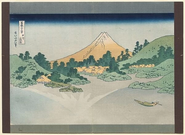 Thirty-Six Views of Mt. Fuji: The Surface of Lake Misaka in Kai Province, early 1830s