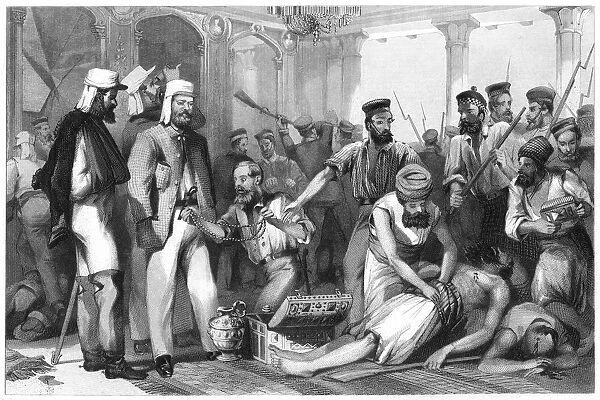 The Times correspondent looking on at the sacking of the Kaiser Bagh, 1858, (c1860)