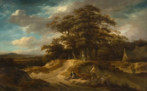 Travellers at the Edge of a Village, 1680. Creator: Roelof van Vries