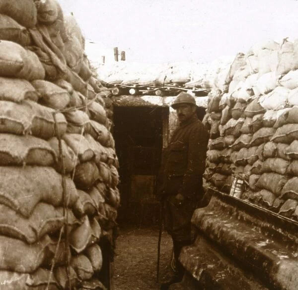 Trenches in Champagne, northern France, c1914-c1918