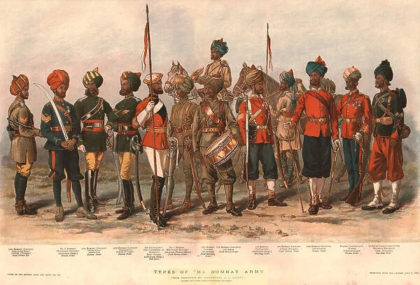 Types of the Bombay Army, 1888. Creator: AC Lovett