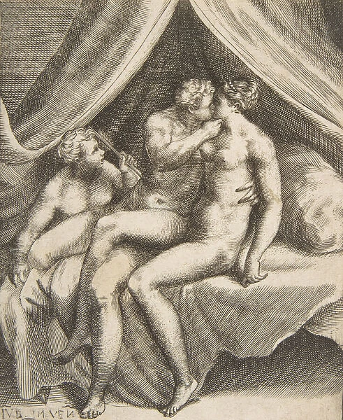 Venus and Mars, from The Loves of the Gods, 1531-60. Creator: Giulio Bonasone