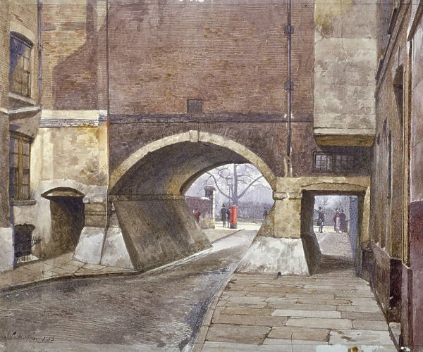 View of the entrance to Lincolns Inn Fields in Duke Street, Westminster, London, 1883