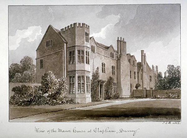 View of the Manor House at Clapham, Surrey, 1823