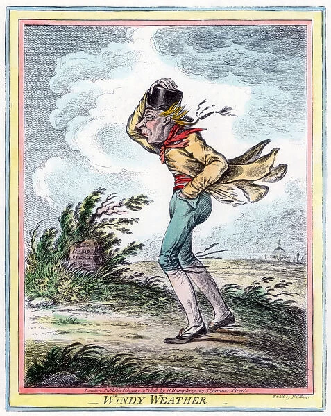 Windy Weather, 1808. Artist: James Gillray