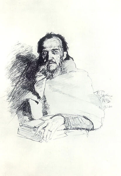 Yakov Polonsky, Russian poet, 1896. Artist: Il ya Repin