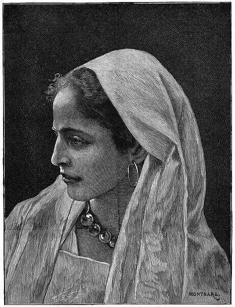 Young Jewish woman of Cairo, Egypt, 1882. Artist: Montbard