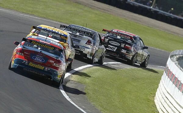 FORD V8 SUPERCAR ACTION DURING ROUND 12 IN NEW ZEALAND TODAY