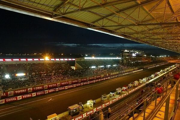 Le Mans 24 Hours: Night action from the grandstand