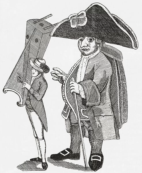Basilio Huaylas Aka Peruvian Giant, The Tallest Man In Peru. This Is Only Known Image Of Him, Originally Published 1805. From The Strand Magazine Published 1894