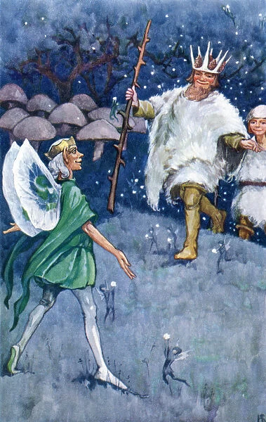 Illustration Of Elfins In A Childrens Fairy Tale By Hans Christian Andersen