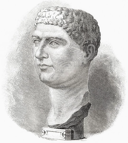 Marcus Otho, born Marcus Salvius Otho, 32 - 69AD. Roman emperor for three months, he was the second emperor of the Year of the Four Emperors. From Cassells Illustrated Universal History, published 1883