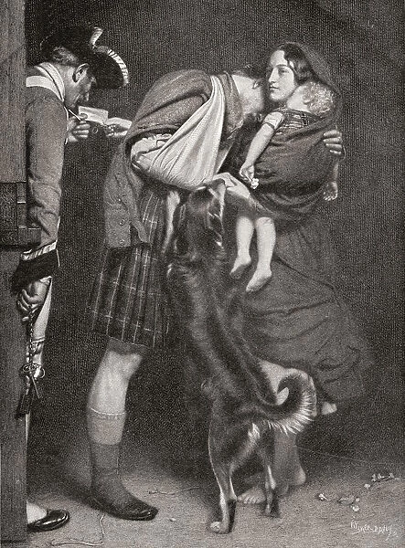 The Order Of Release, After The Painting By John Everett Millais. Depicting The Wife Of A Rebel Scottish Soldier, Who Has Been Imprisoned After The Jacobite Rising Of 1745, Arriving With An Order To Secure His Release. From The Strand Magazine, Published 1896