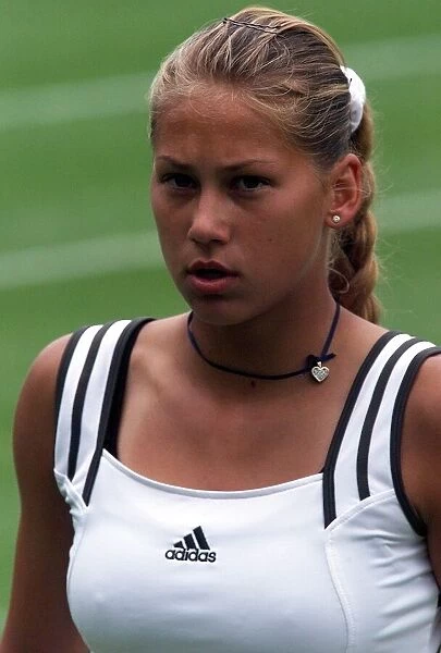 Anna Kournikova competing in the Wimbledon Tennis Championships June1999