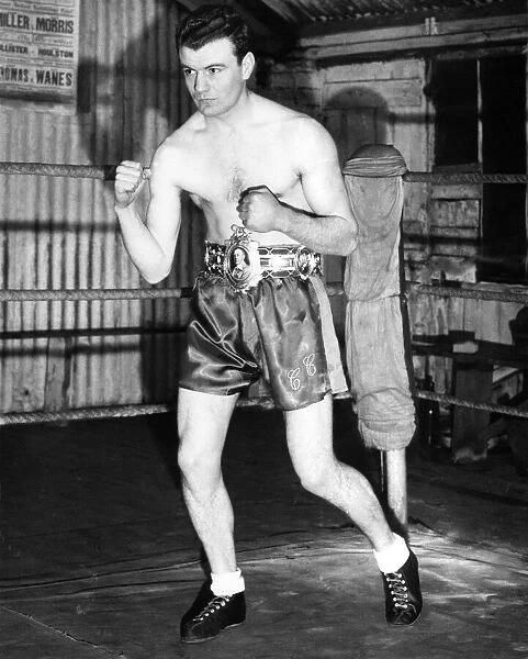 Cliff Curvis, of Swansea. The British Welter-Weight Champion Boxer. March 1953 P000209