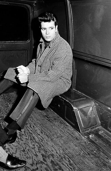 Cliff Richard in the back of a van. 13th March 1963 Local Caption watscan
