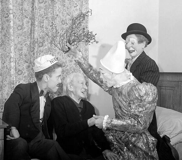 Clowns Niki, Percy Huxter (Clown Hat) and Bob Beasey (Bowler Hat