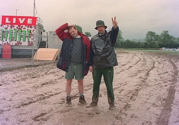 Glastonbury Festival 1997 with DJs Mark Radcliffe and Marc Riley from the Radio One