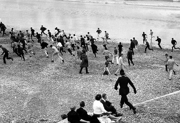Mods youth culture Hastings beach