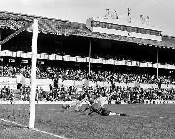 Tottenham Hotspur in action during a trial match at White Hart Lane Les Allen