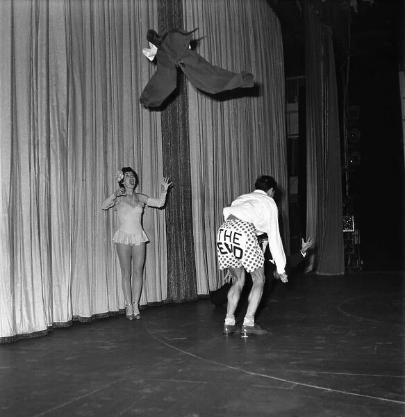 Warren, Latona, and Sparks act at the Palladium. January 1953 D750-002