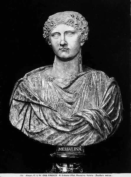 Roman bust of Messalina, in the Galleria degli Uffizi, Florence