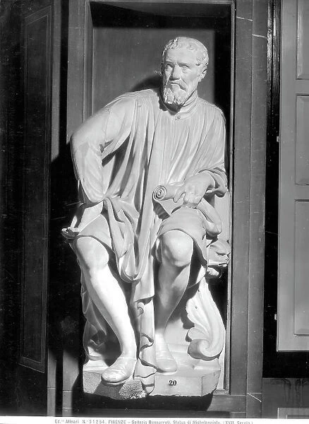 Statue of Michelangelo, by Antonio Novelli, in the Casa Buonarroti, Florence