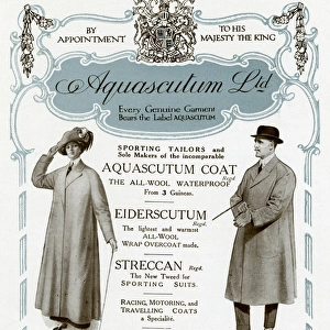 Advert for Aquascutum coats 1912