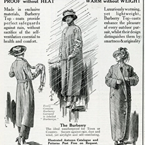 Advert for Burberry top coats 1914