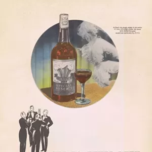 Advert for Three Feathers whiskey
