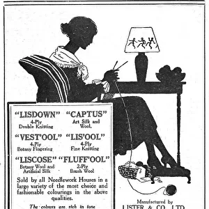 Advert for Lister's Knitting Wools Date: 1924