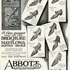 Advert for Mayflowa reptile women shoes 1926