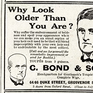 Advert, Toupes and wigs for men
