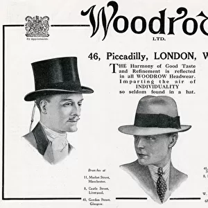 Advert for Woodrow Ltd mens headwear 1925