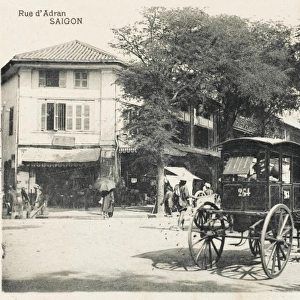 Adran Street - Saigon with horse cab