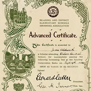 Advanced Swimming Certificate, Reading Schools