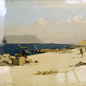 Allied landing in the Dardanelles, Turkey, WW1