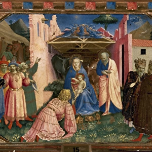 The Annunciation, 1425-1428. Predella depicting The Birth