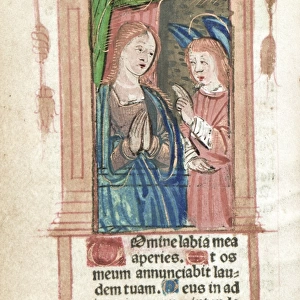 The Annunciation illustration: Parisian Book of Hours