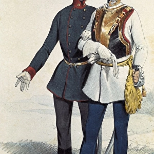 Army of Austria: Guard of the Navy. 19th c. Engraving