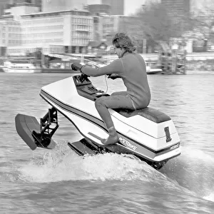 Barry Sheene on a Spirit Marine Wetbike