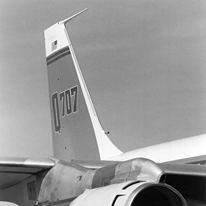 Boeing Q707 fitted with quieter engine air intakes